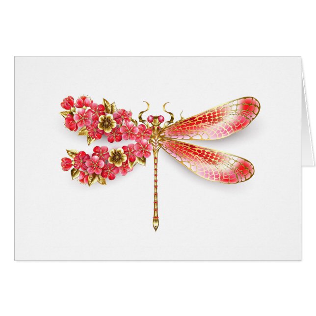 Flower dragonfly with jewellery sakura (Front Horizontal)