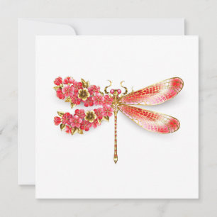 Flower dragonfly with jewellery sakura announcement