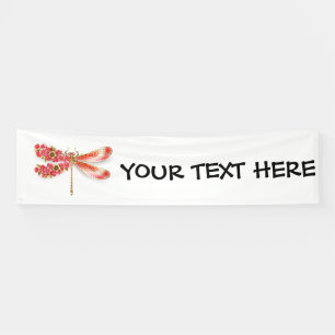 Flower dragonfly with jewellery sakura banner