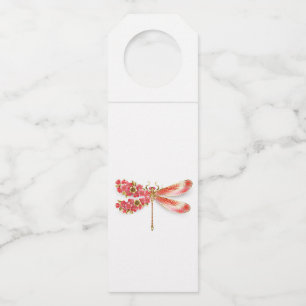 Flower dragonfly with jewellery sakura bottle tag