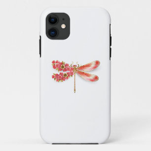 Flower dragonfly with jewellery sakura Case-Mate iPhone case