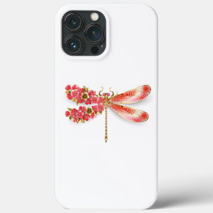 Flower dragonfly with jewellery sakura iPhone 13 pro max case