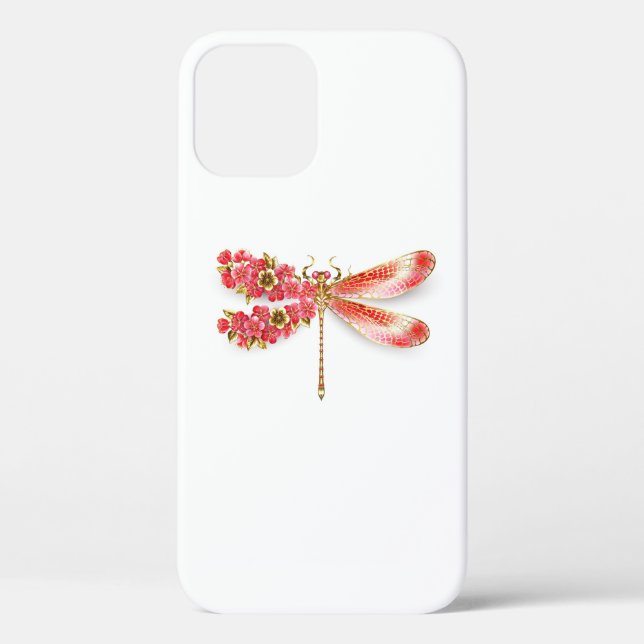 Flower dragonfly with jewellery sakura Case-Mate iPhone case (Back)