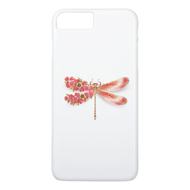 Flower dragonfly with jewellery sakura Case-Mate iPhone case (Back)