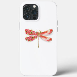 Flower dragonfly with jewellery sakura iPhone 13 pro max case