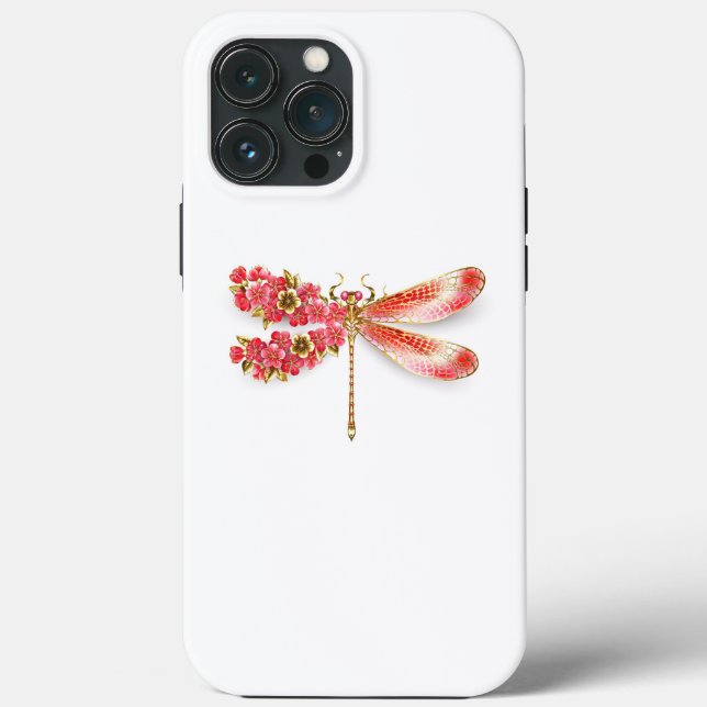 Flower dragonfly with jewellery sakura Case-Mate iPhone case (Back)