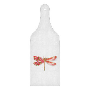 Flower dragonfly with jewellery sakura cutting board