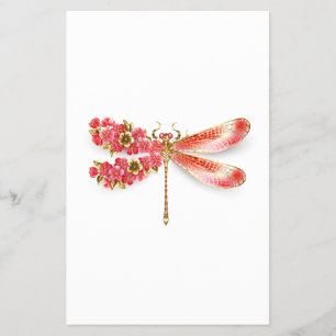 Flower dragonfly with jewellery sakura flyer
