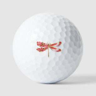 Flower dragonfly with jewellery sakura golf balls