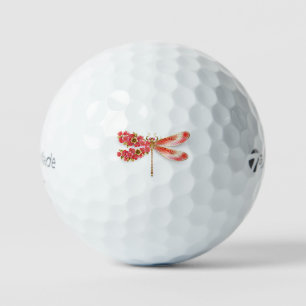 Flower dragonfly with jewellery sakura golf balls