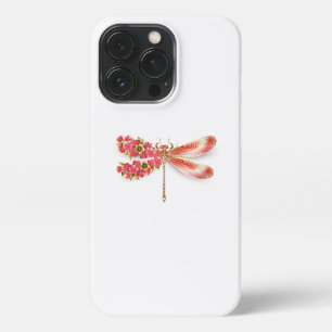 Flower dragonfly with jewellery sakura iPhone 13 pro case