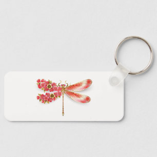 Flower dragonfly with jewellery sakura key ring