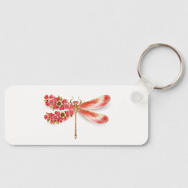 Flower dragonfly with jewellery sakura key ring (Front)