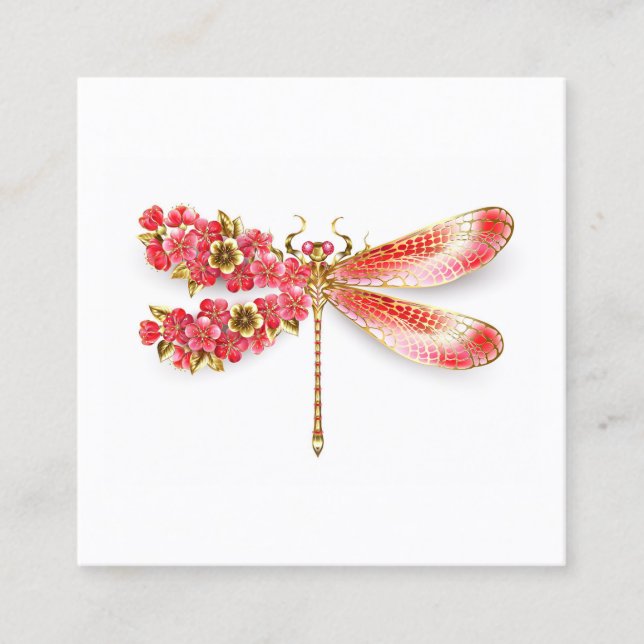 Flower dragonfly with jewellery sakura loyalty card (Front)
