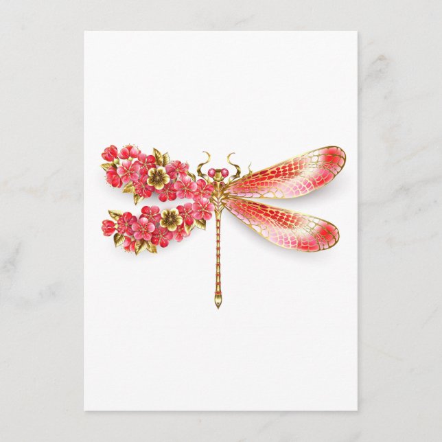 Flower dragonfly with jewellery sakura menu (Front)