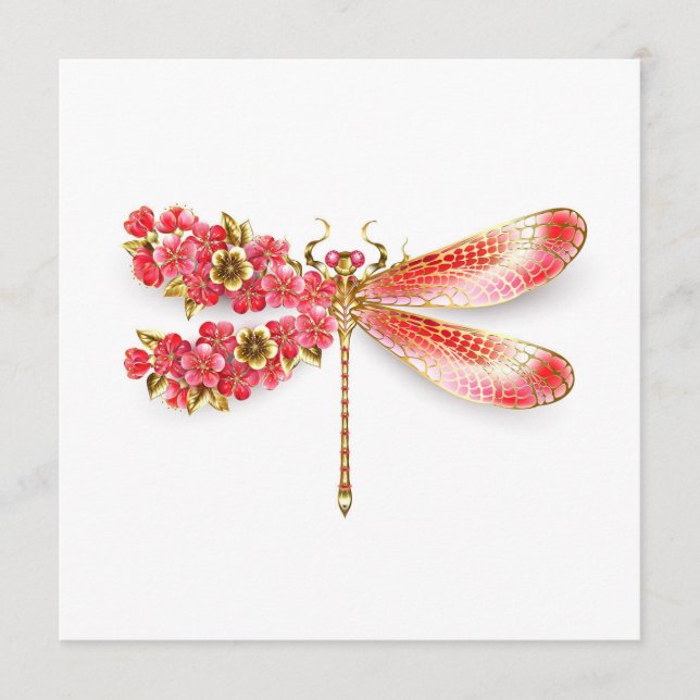 Flower dragonfly with jewellery sakura menu (Front)