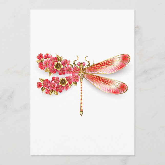 Flower dragonfly with jewellery sakura menu (Front)