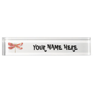 Flower dragonfly with jewellery sakura nameplate