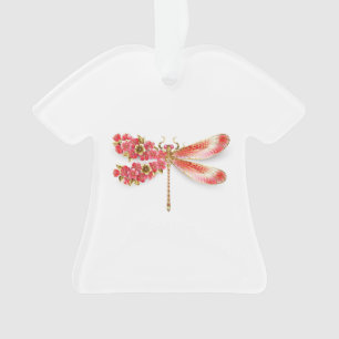 Flower dragonfly with jewellery sakura ornament