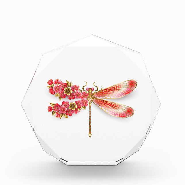 Flower dragonfly with jewellery sakura photo block (Front)