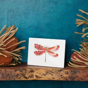 Flower dragonfly with jewellery sakura plaque