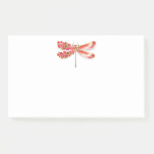 Flower dragonfly with jewellery sakura post-it notes
