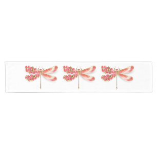 Flower dragonfly with jewellery sakura short table runner