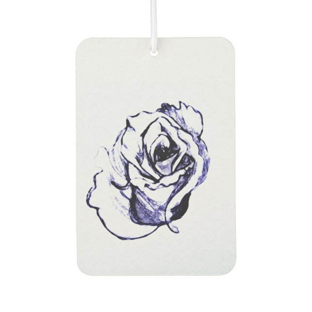 Flower Drawing Car Air Freshener (Front)