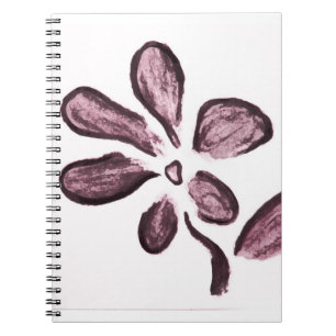 Flower drawing spiral notebook