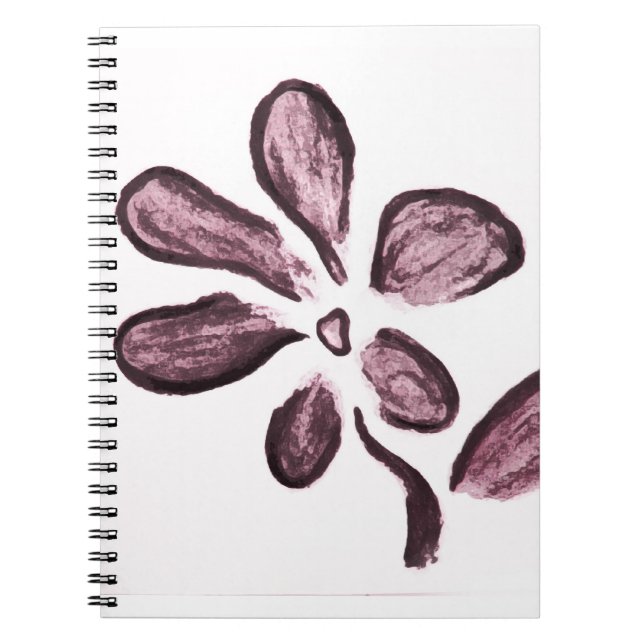 Flower drawing spiral notebook (Front)