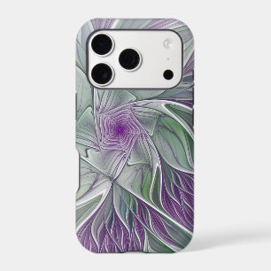 Flower Dream, Abstract Purple Green Fractal Art
