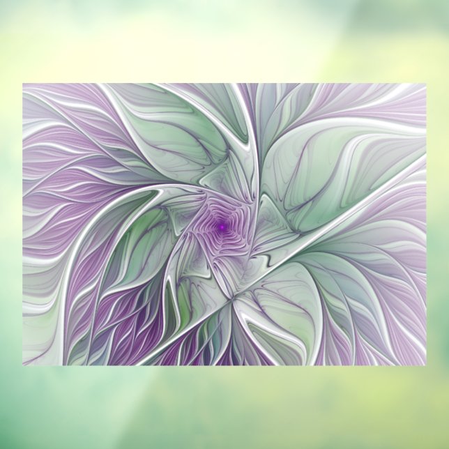 Flower Dream, Abstract Purple Green Fractal Art (Sheet 3)