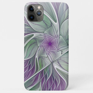 Flower Dream, Abstract Purple Green Fractal Art Case-Mate iPhone Case