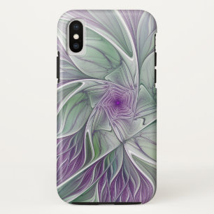 Flower Dream, Abstract Purple Green Fractal Art Case-Mate iPhone Case
