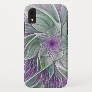 Flower Dream, Abstract Purple Green Fractal Art Case-Mate iPhone Case