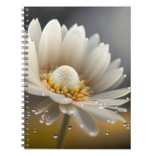 Flower Droplets Calm Tranquil Nature Peaceful Flow Notebook