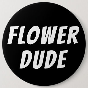 Flower Dude Wedding 6 Cm Round Badge
