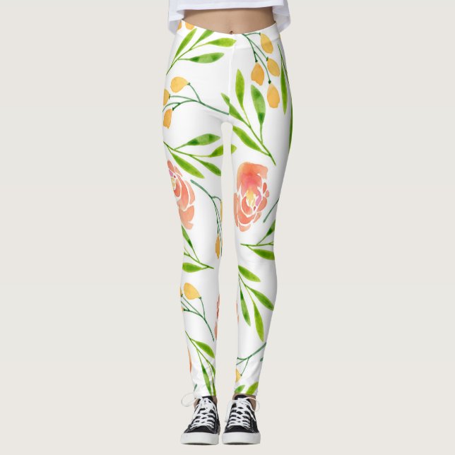 Flower Earrings Leggings (Front)