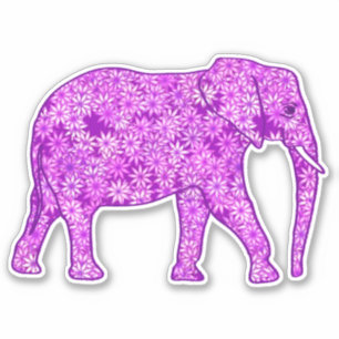 Flower Elephant, Amethyst Purple and Orchid 