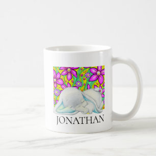 Flower Elephant Boy Coffee Mug