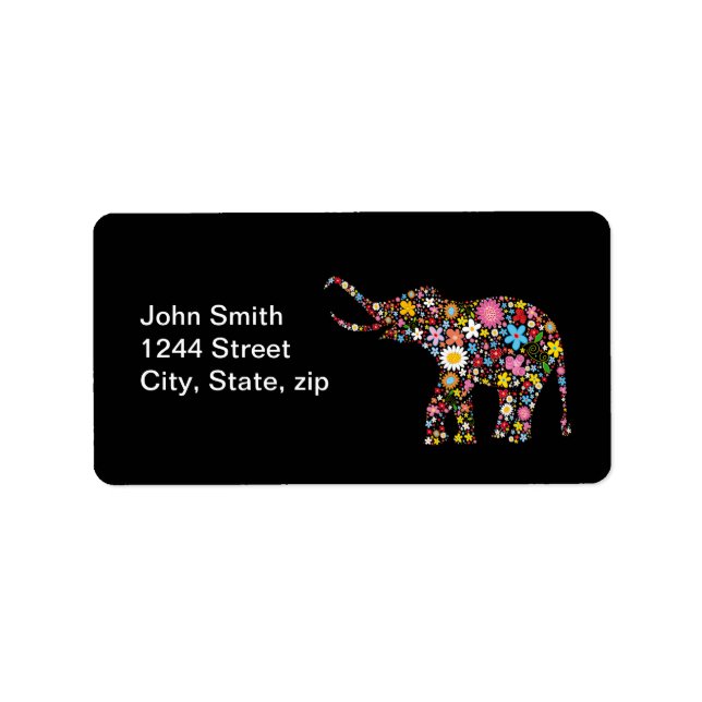 Flower Elephant Label (Front)