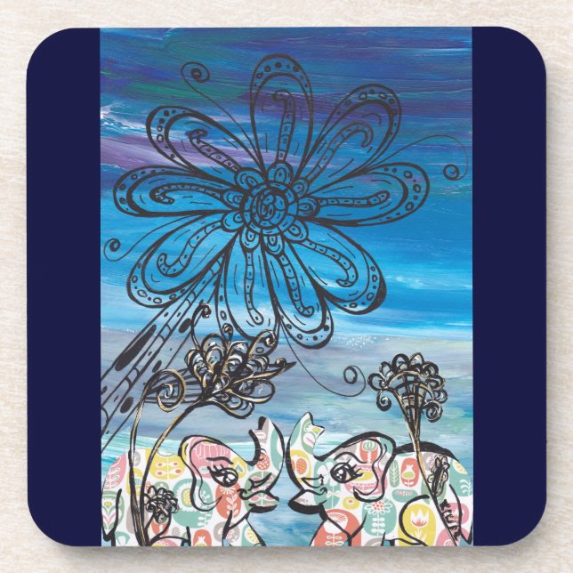 Flower Elephants Coaster (Front)
