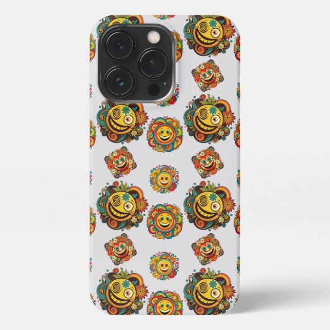 Flower Emojis 2 iPhone Case (Back)