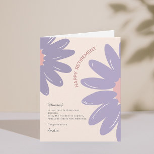 Flower Employee Staff Happy Retirement Card