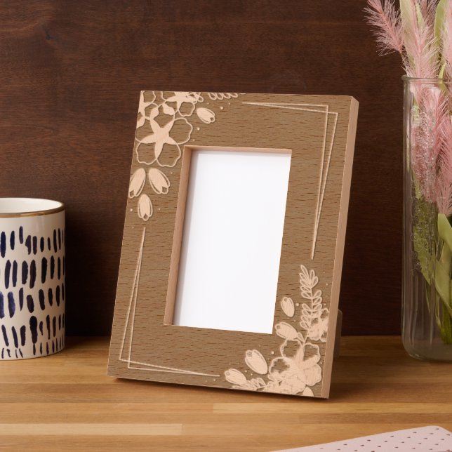 Flower  etched frames (Left)