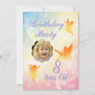 Flower fairies 8th Birthday Party invitation
