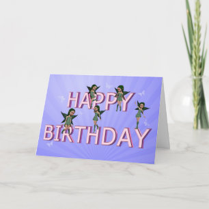 Flower fairies birthday card