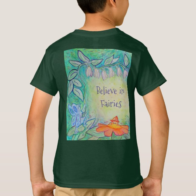 Flower Fairies Garden Art Custom T-Shirts (Back)