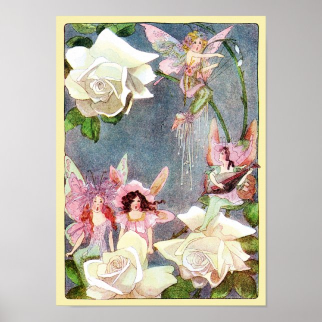 Flower Fairies Singing Poster Print (Front)