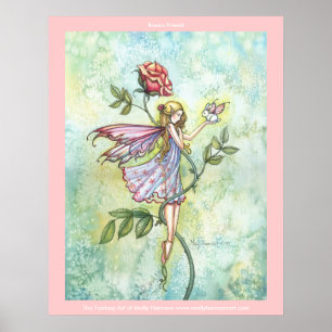 Flower Fairy Bunny  Poster Print